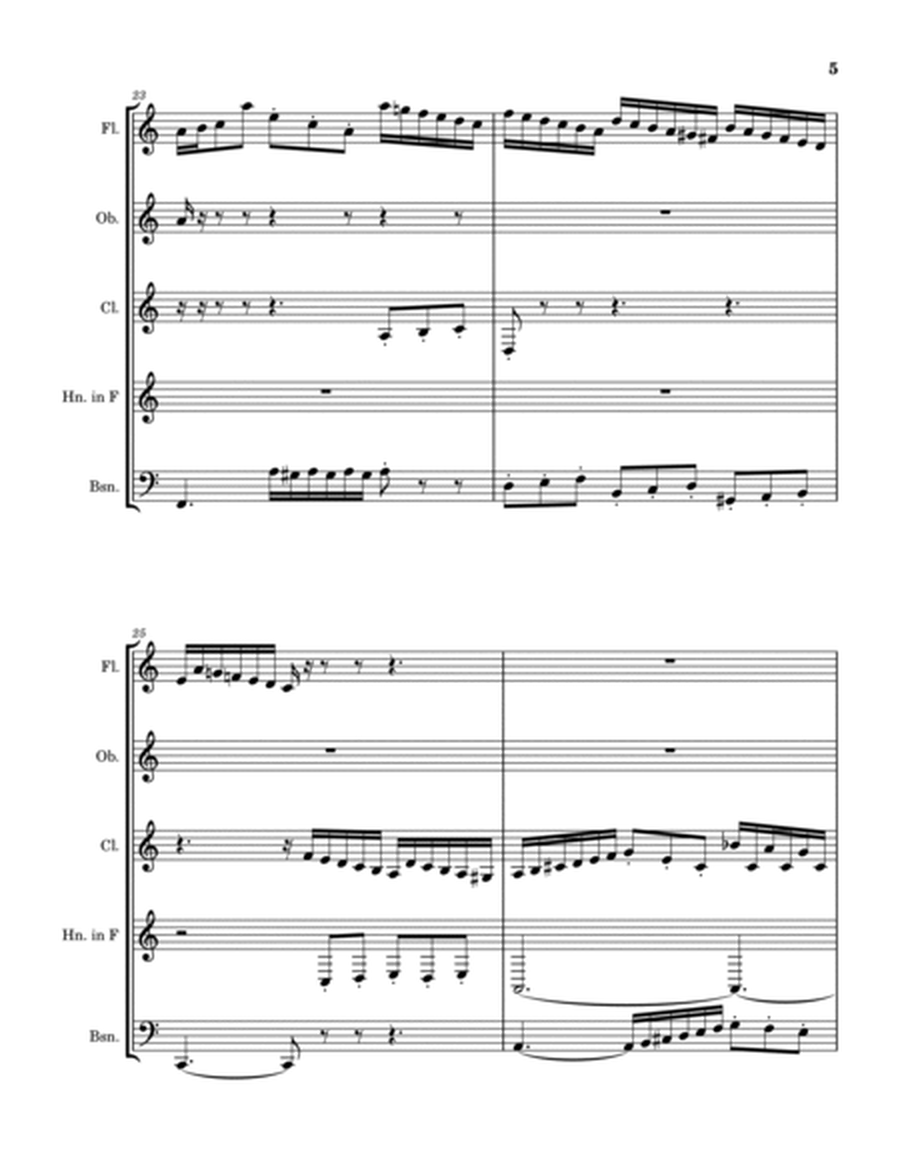 Prelude and Fugue XX from The Well-Tempered Clavier (arranged for woodwind quintet) image number null