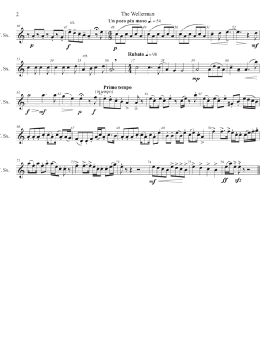 The Wellerman Saxophone Quartet scores gallery preview page 6