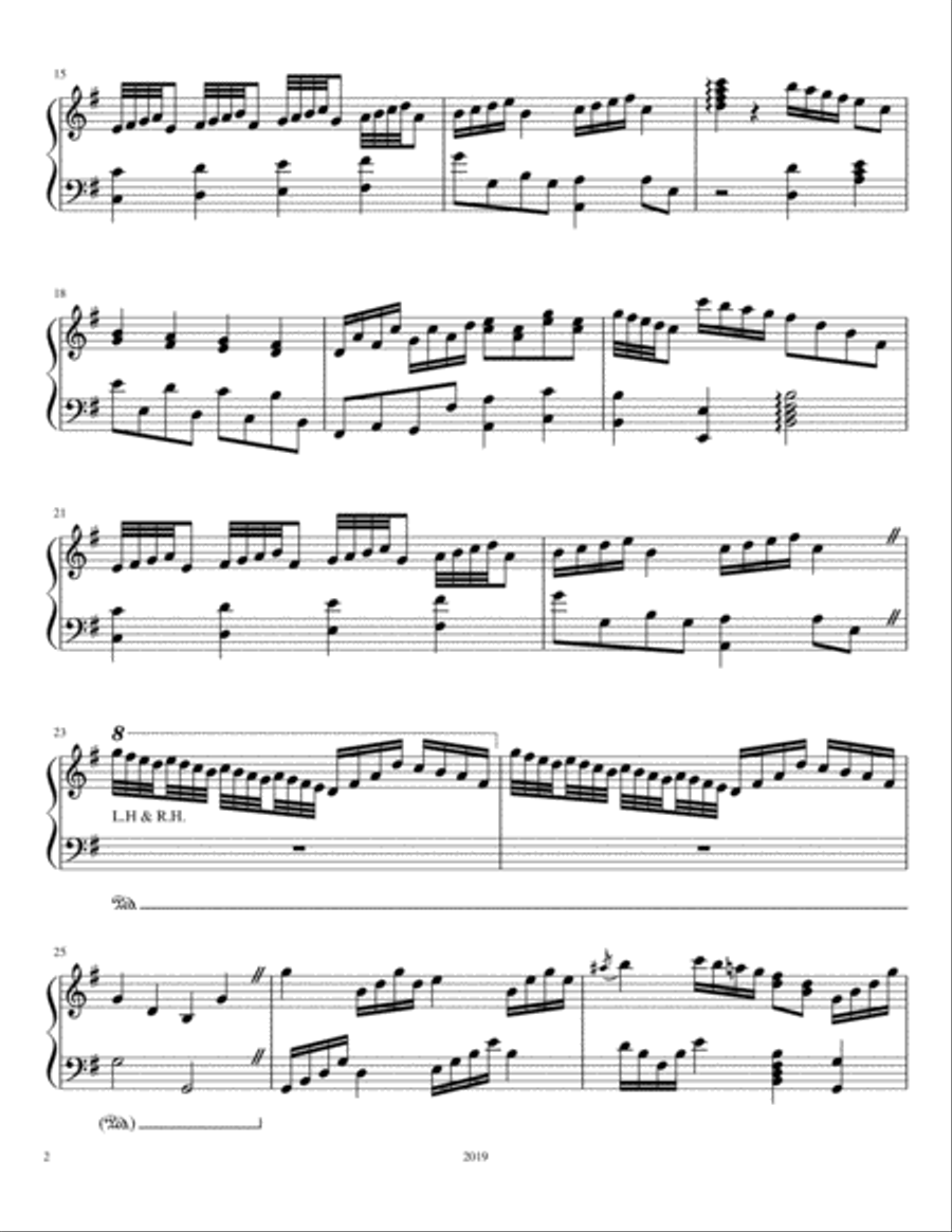 Piano Amore IV (Tiffany's Song) Piano Solo scores gallery preview page 2