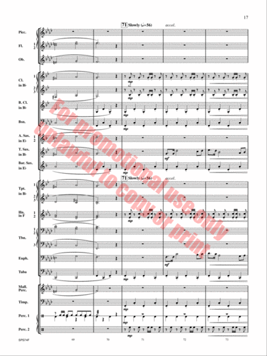 Courage of the Cossacks Concert Band scores gallery preview page 18