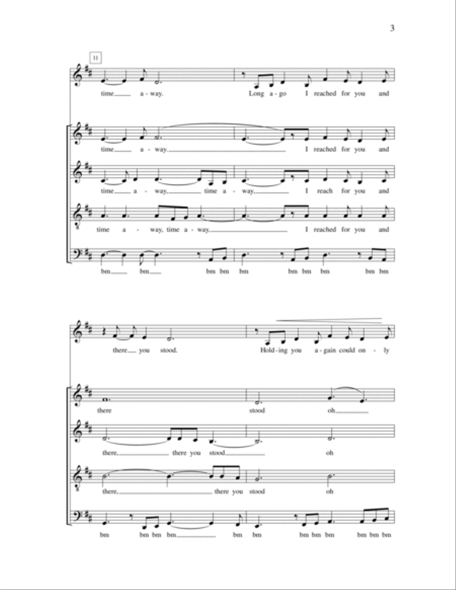So Far Away 4-Part scores gallery preview page 3