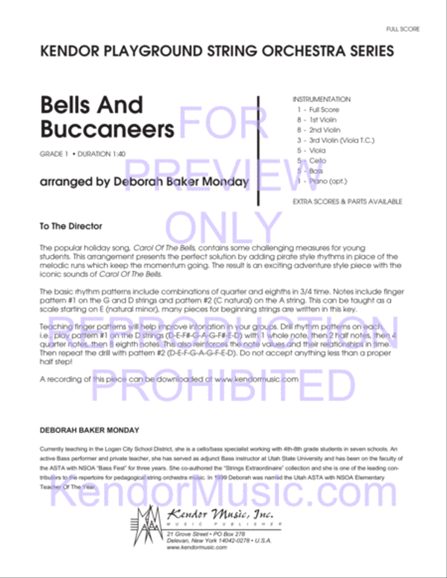 Bells And Buccaneers Bells And Buccaneers String Orchestra scores gallery preview page 2
