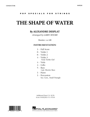 Book cover for The Shape of Water (arr. Larry Moore) - Conductor Score (Full Score)