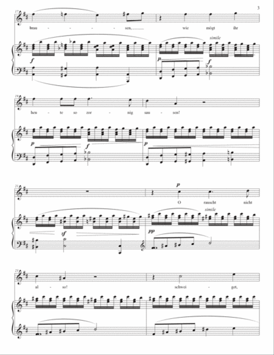 WOLF: Die ihr schwebet um diese Palmen (transposed to E major) Voice scores gallery preview page 4