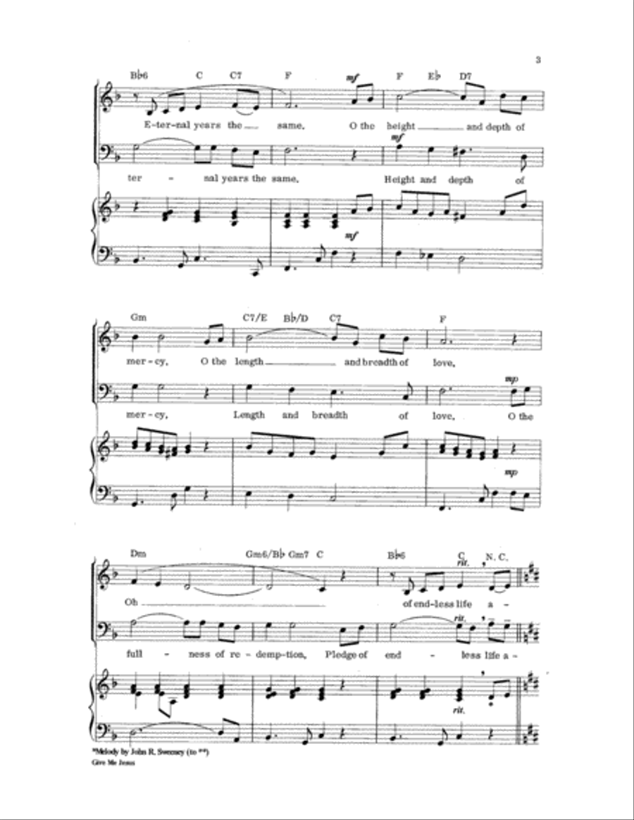 Give Me Jesus 4-Part scores gallery preview page 3