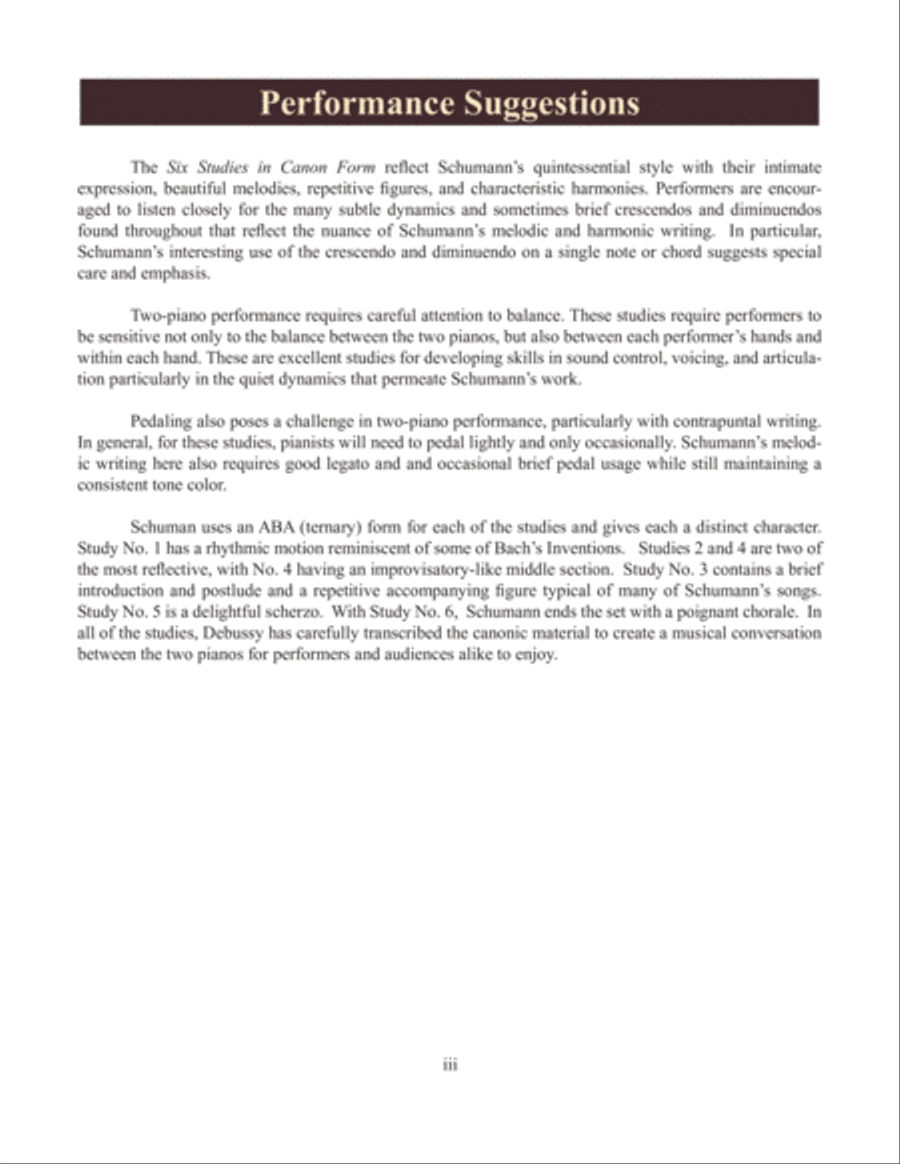 Six Studies in Canon Form by Robert Schumann, Op. 56 Piano Method scores gallery preview page 6