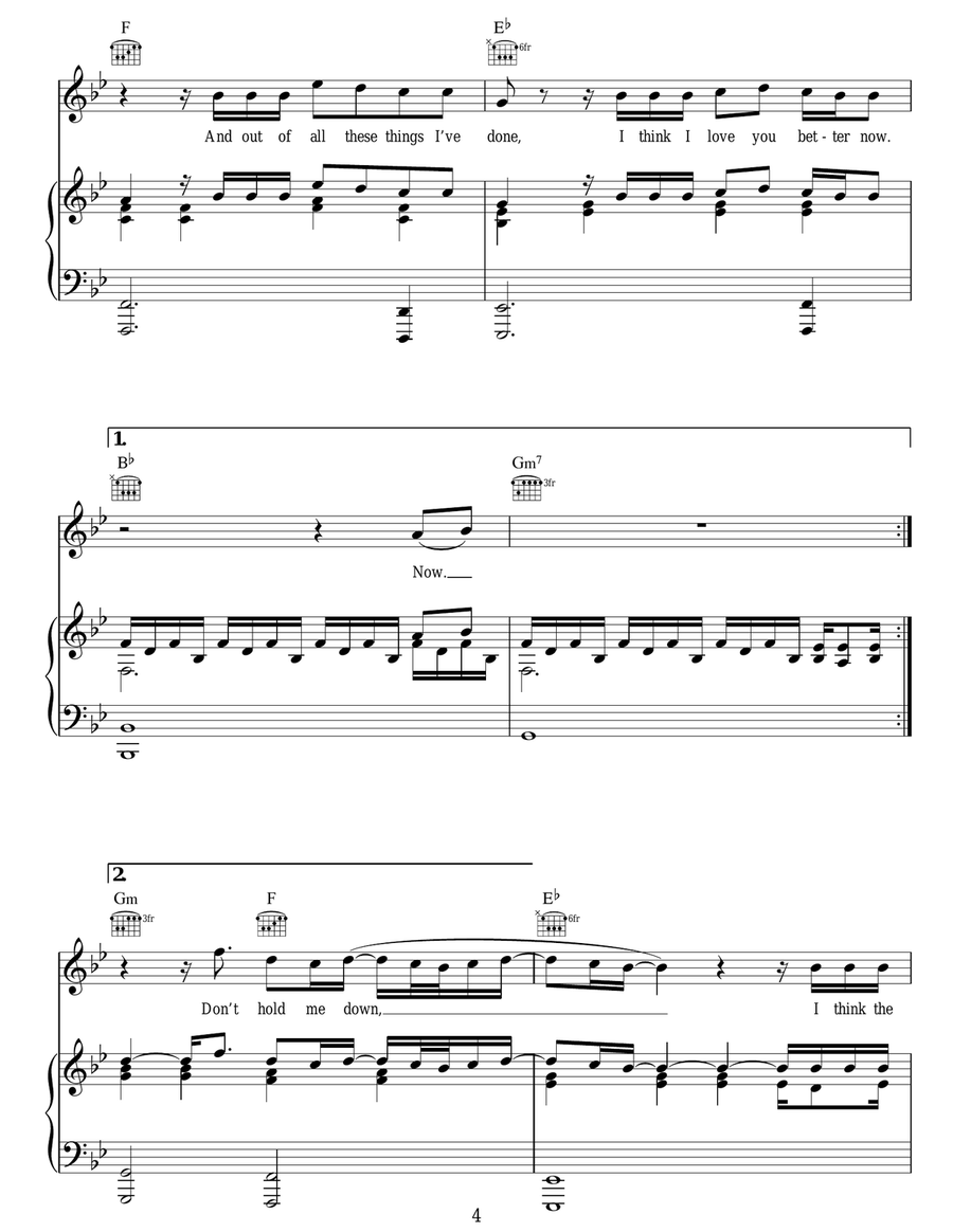 Lego House Acoustic Guitar scores gallery preview page 4