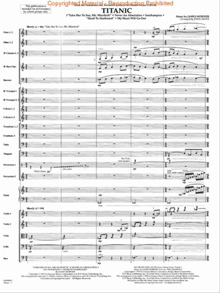 Titanic Full Score Full Orchestra scores gallery preview page 2