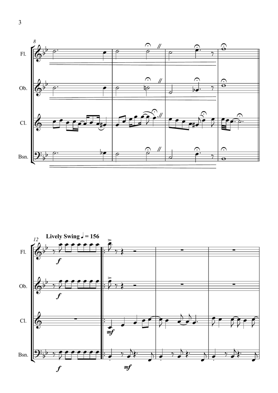 All I Want For Christmas Is You Woodwind Quartet scores gallery preview page 4