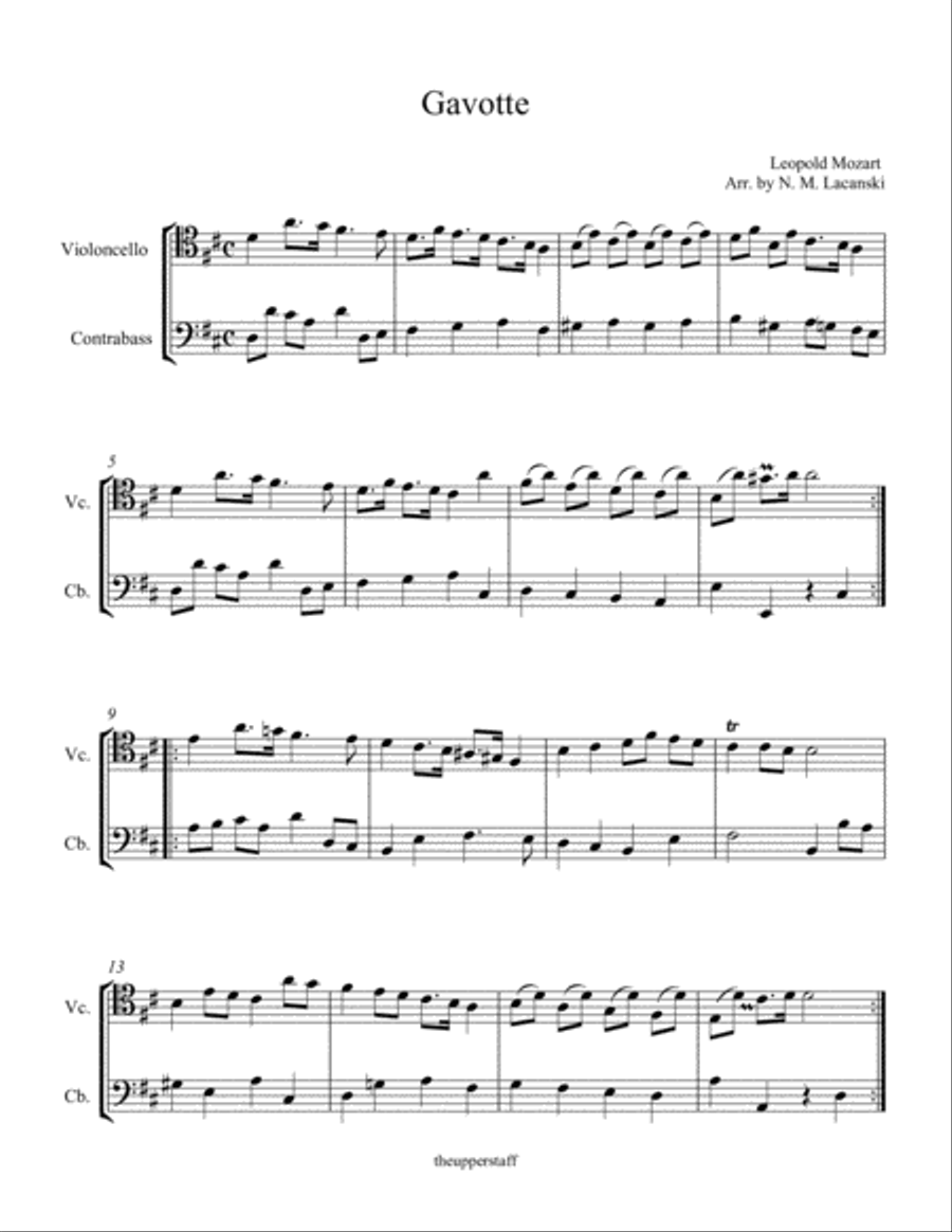 Gavotte String Duet scores gallery preview page 2