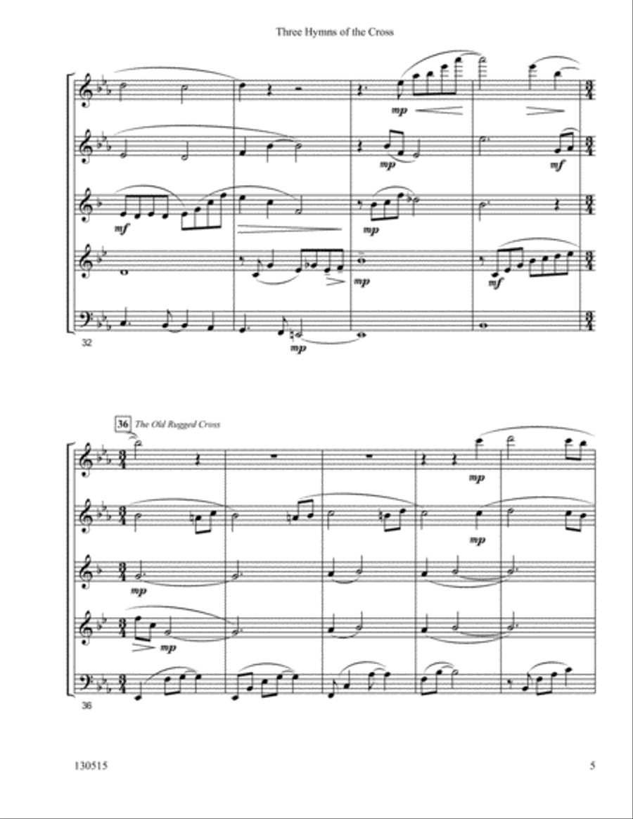 Three Hymns Of The Cross Three Hymns Of The Cross Woodwind Quintet scores gallery preview page 5