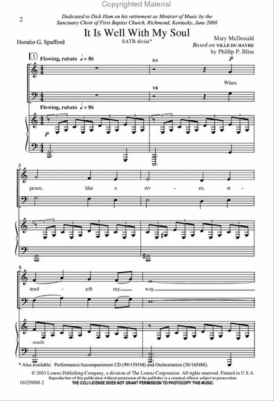 It Is Well with My Soul Divisi scores gallery preview page 2