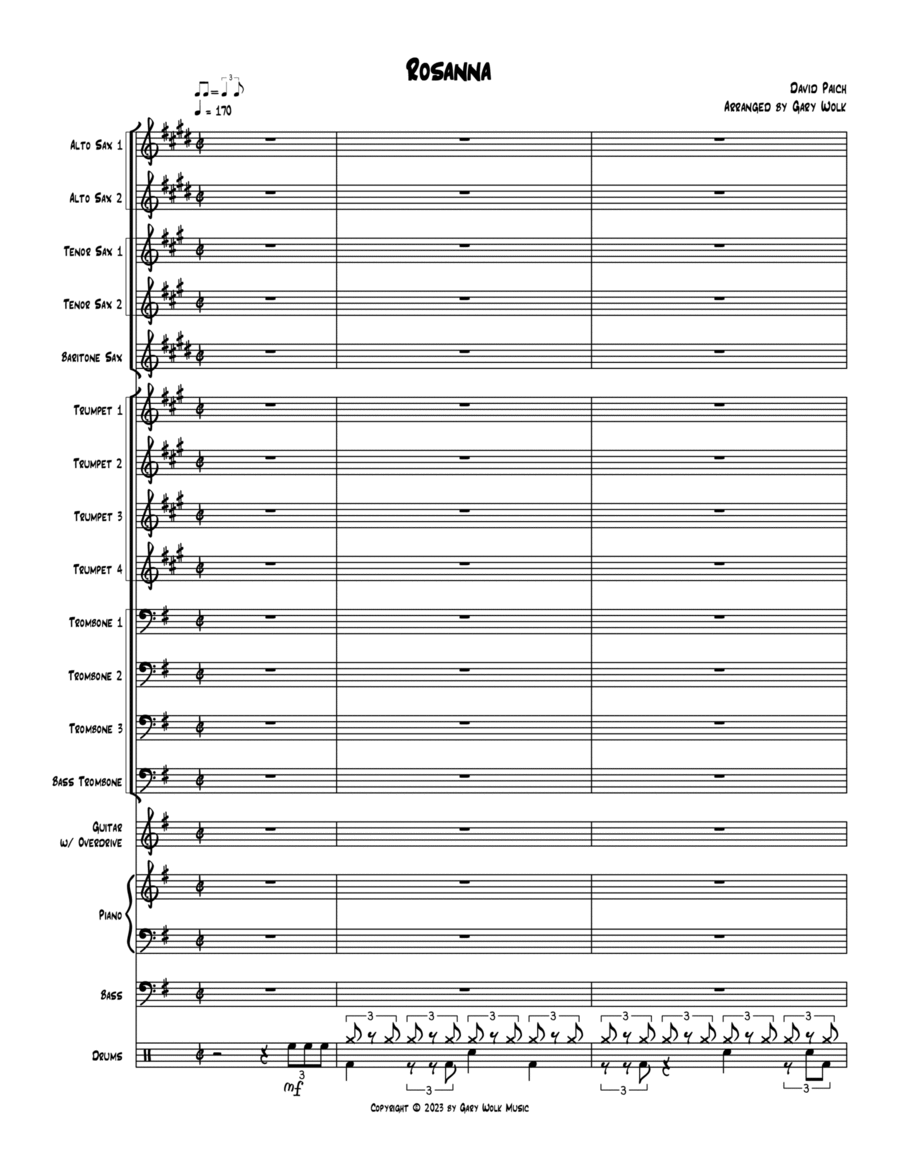 Rosanna Jazz Ensemble scores gallery preview page 1