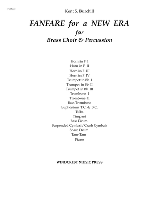 Book cover for FANFARE for a NEW ERA for Brass Choir and Percussion