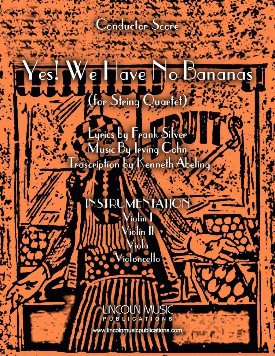 Yes! We Have No Bananas (for String Quartet) String Quartet scores gallery preview page 1