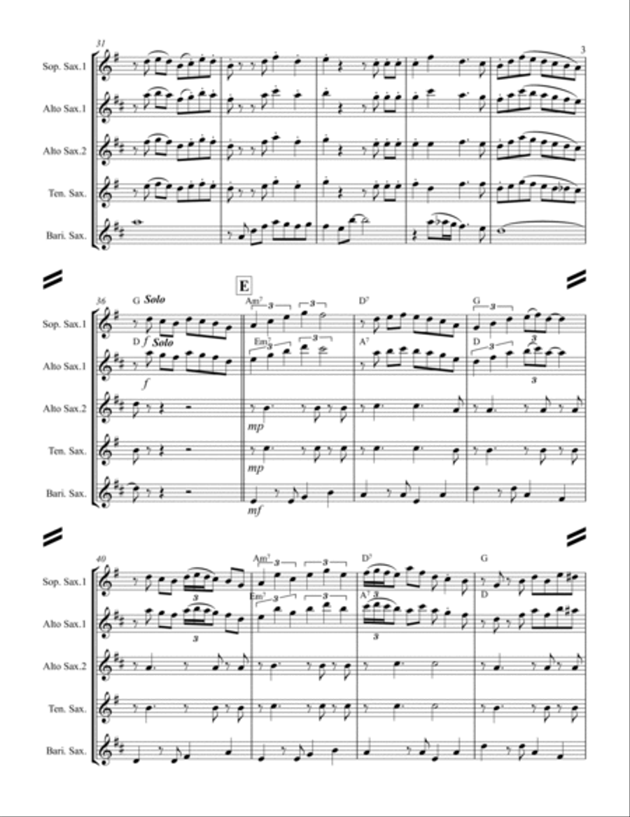 Cherry Pink And Apple Blossom White Saxophone Quartet scores gallery preview page 4