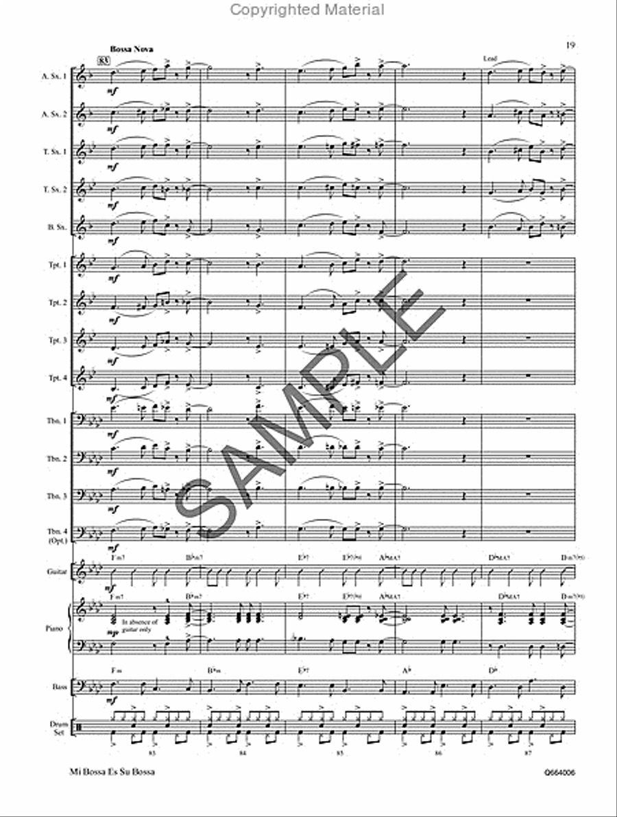 Mi Bossa Es Su Bossa Organ scores gallery preview page 20