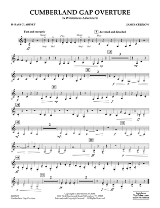 Cumberland Gap Overture (A Wilderness Adventure) - Bb Bass Clarinet