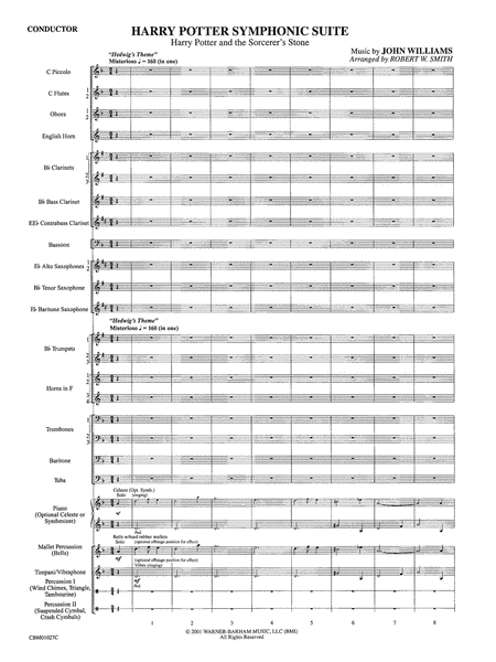 Harry Potter Symphonic Suite: Score