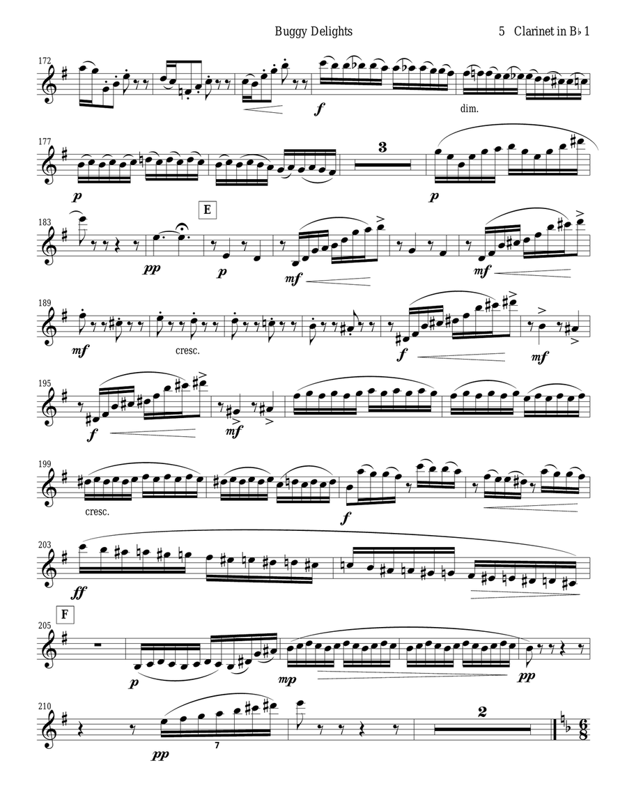 Buggy Delights, Insect Music for Clarinet Quartet Clarinet Quartet scores gallery preview page 5