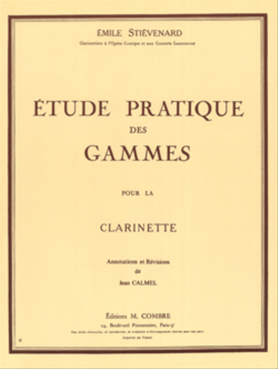 Etude pratique des gammes