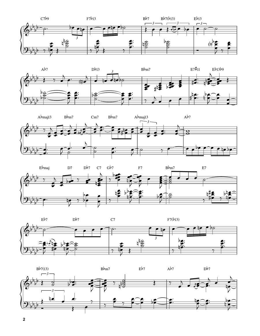 A Sleepin' Bee (from House Of Flowers) Piano Solo scores gallery preview page 2