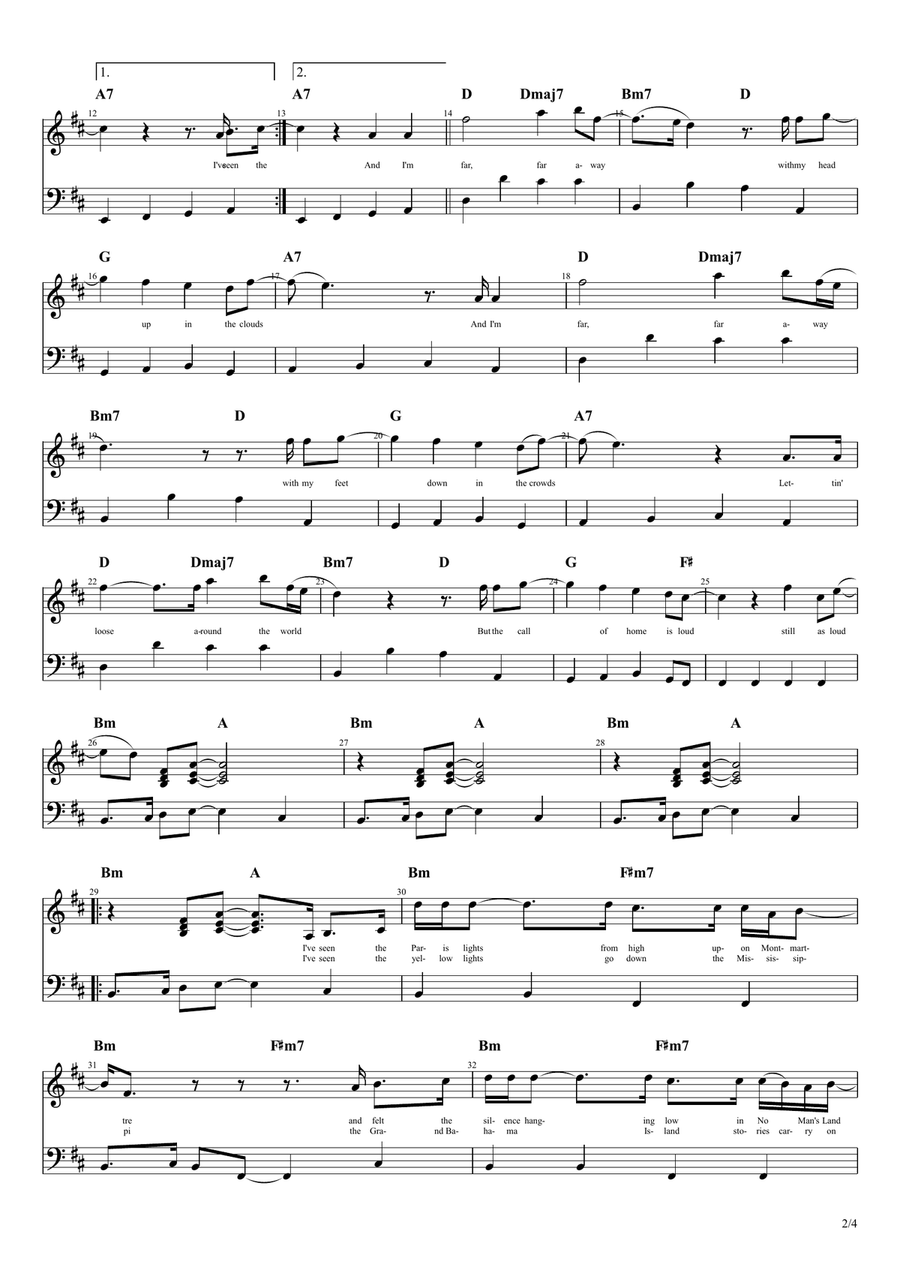 Far Far Away Piano Solo scores gallery preview page 3