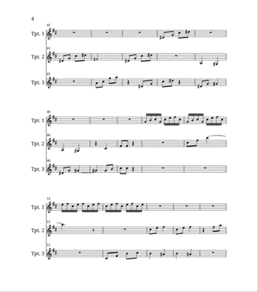 Jupiter, From the Planets Brass Ensemble scores gallery preview page 4