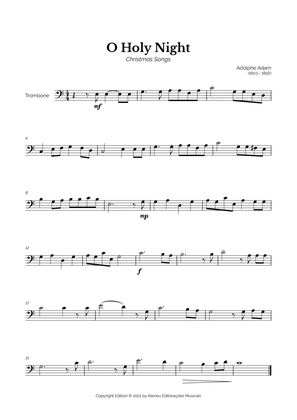 Book cover for O Holy Night for Easy Trombone Solo