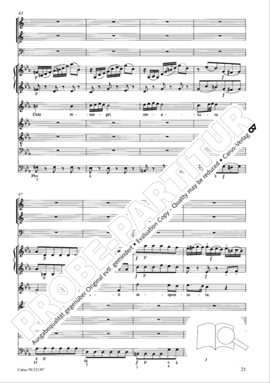 Requiem in C minor 4-Part scores gallery preview page 28