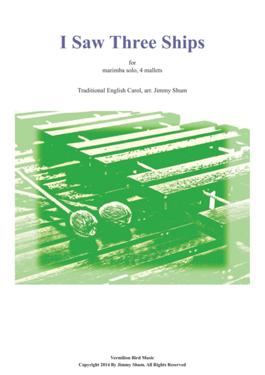 I Saw Three Ships I Saw Three Ships Marimba scores gallery preview page 1