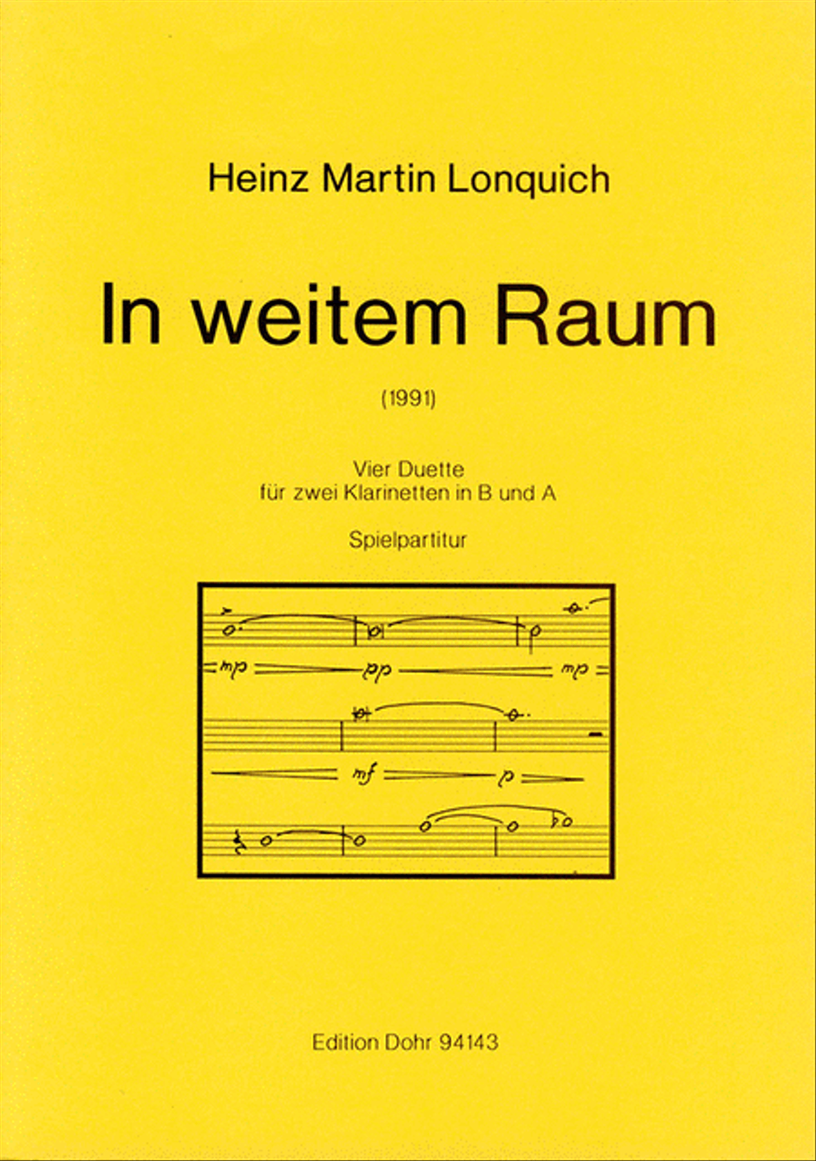 In weitem Raum (1991) -Vier Duette für zwei Klarinetten in B und A- Clarinet Duet scores gallery preview page 1
