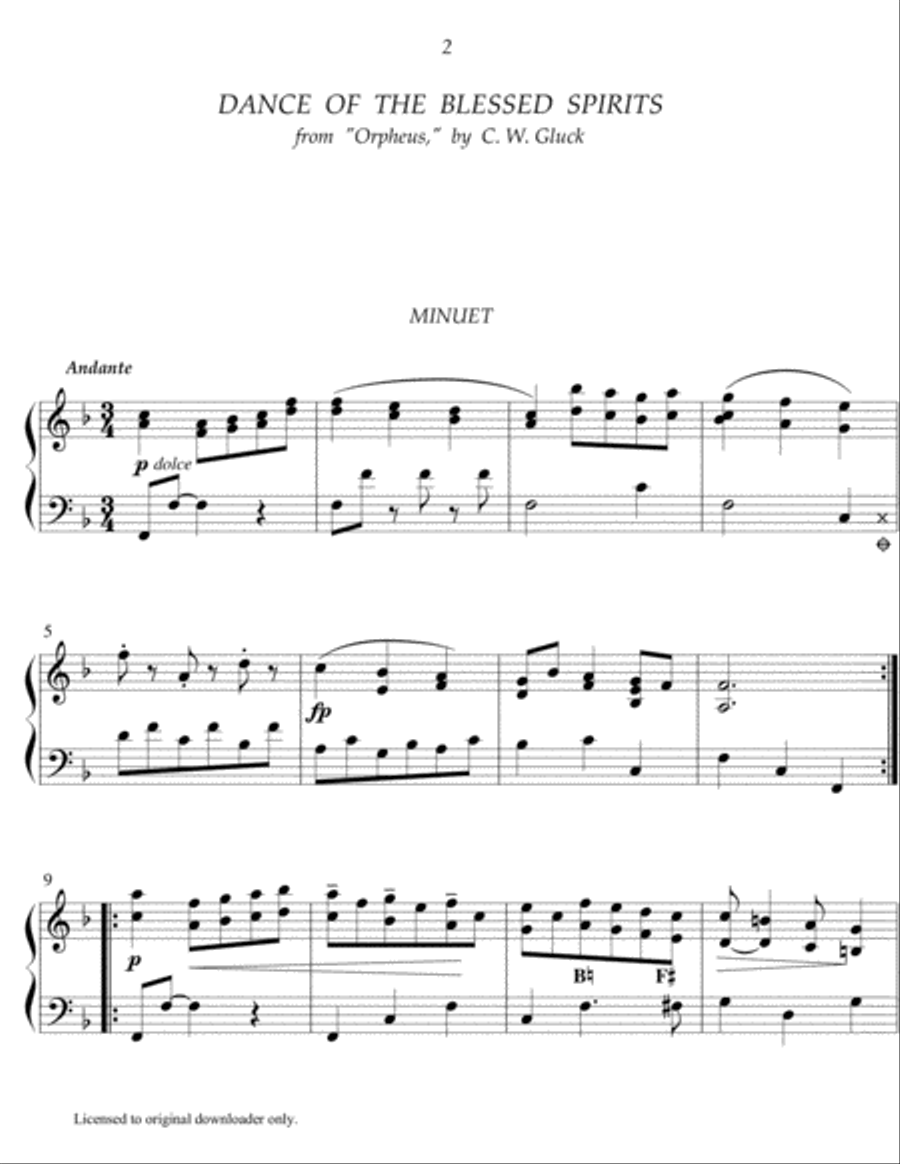 Dance of the Blessed Spirits Harp scores gallery preview page 4
