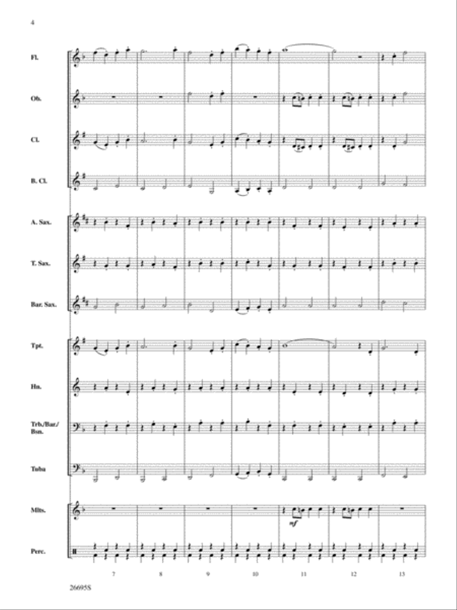 March Jubilante: Score Concert Band scores gallery preview page 4
