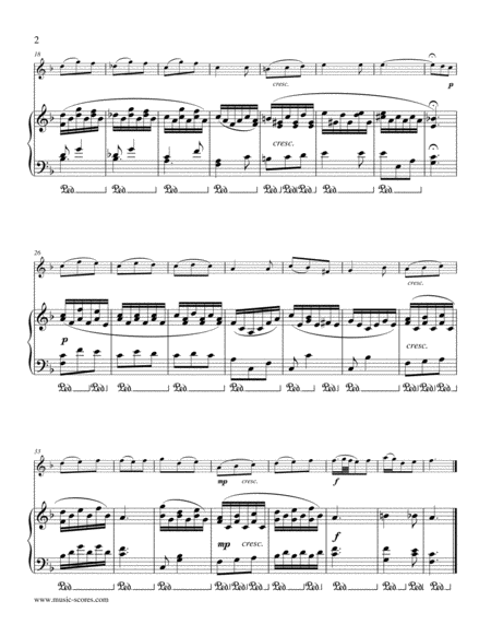 Marble Halls, from "The Bohemian Girl" - Flute and Piano - F major image number null