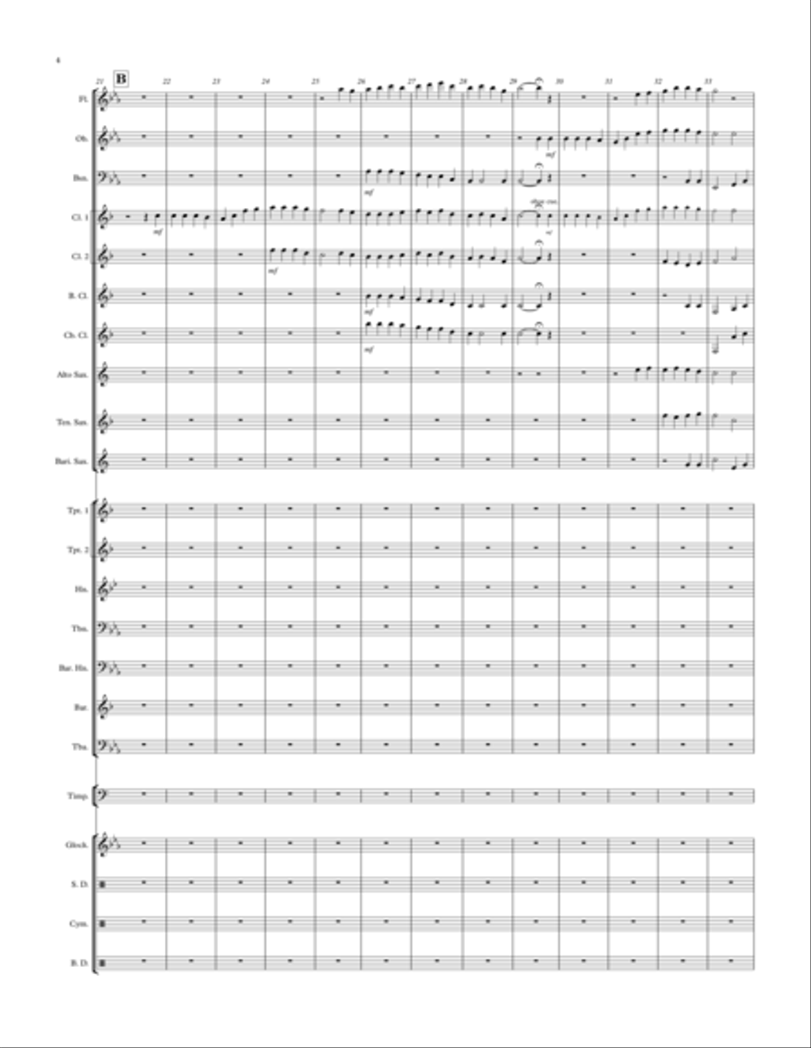 Battle Hymn Fanfare and Chorale Concert Band scores gallery preview page 6