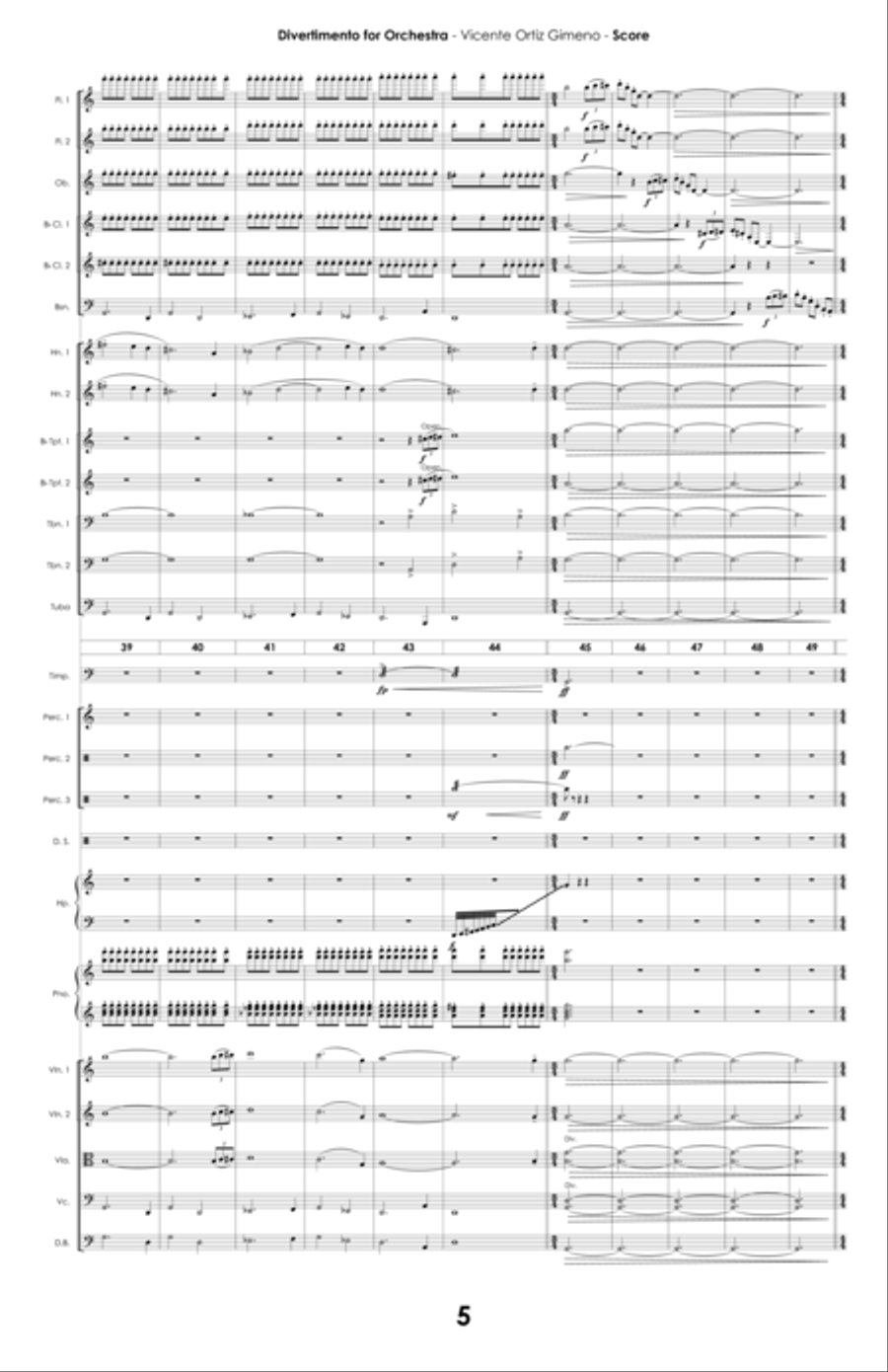 Divertimento For Orchestra Jazz Ensemble scores gallery preview page 5