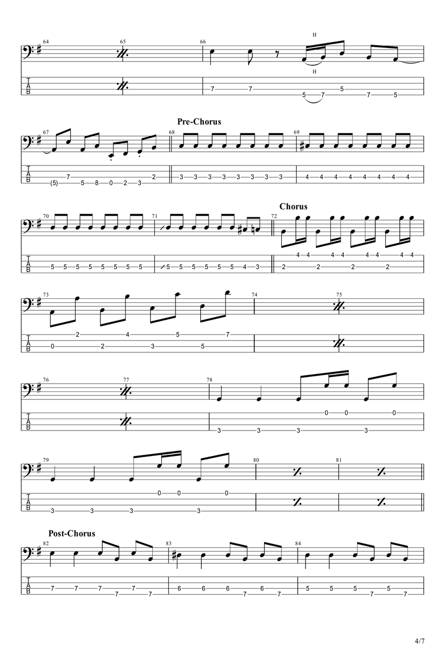 Shine A Little Love Guitar Tablature scores gallery preview page 4