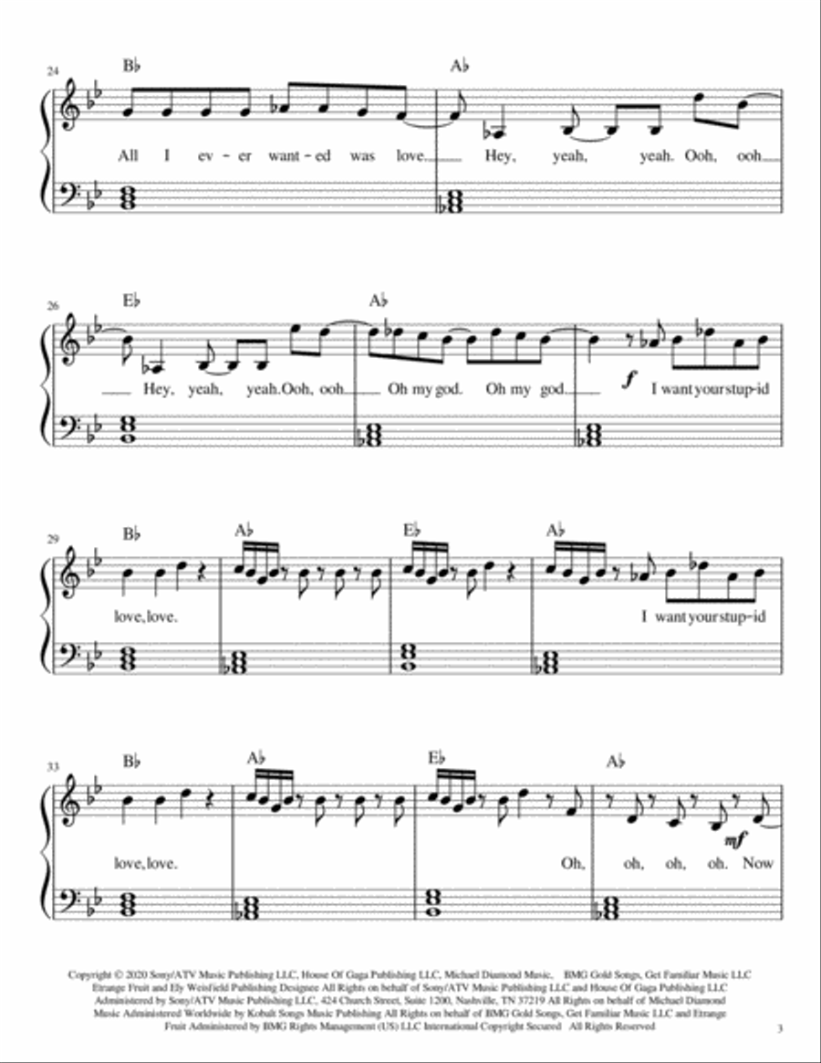 Stupid Love Voice scores gallery preview page 3