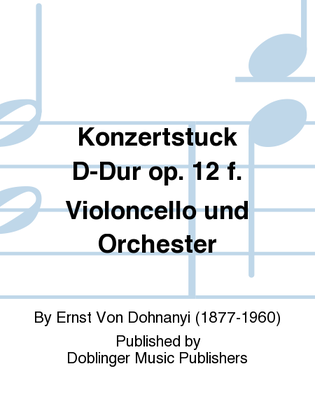 Book cover for Konzertstuck D-Dur op. 12 fur Violoncello und Orchester