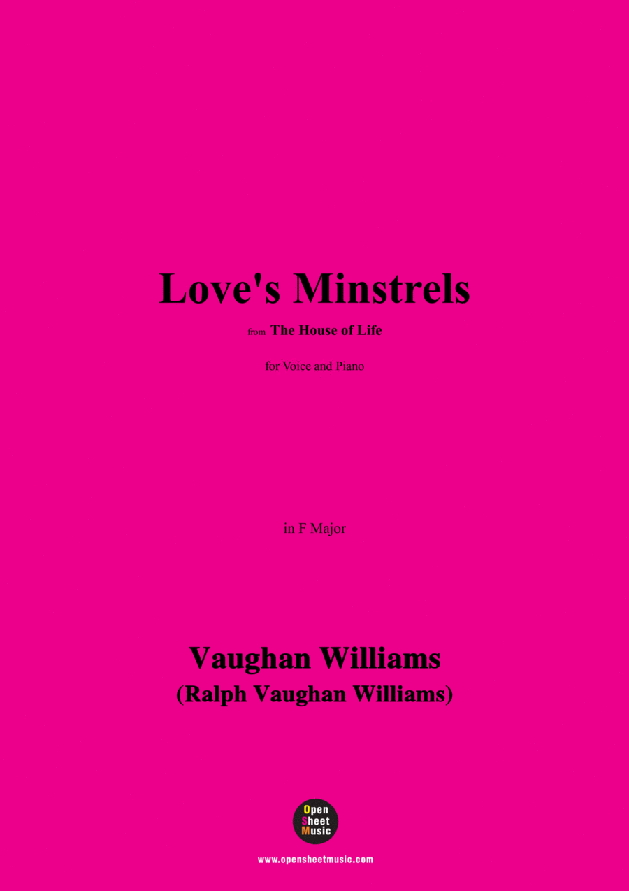 Vaughan Williams-Love's Minstrels,in F Major Voice scores gallery preview page 1