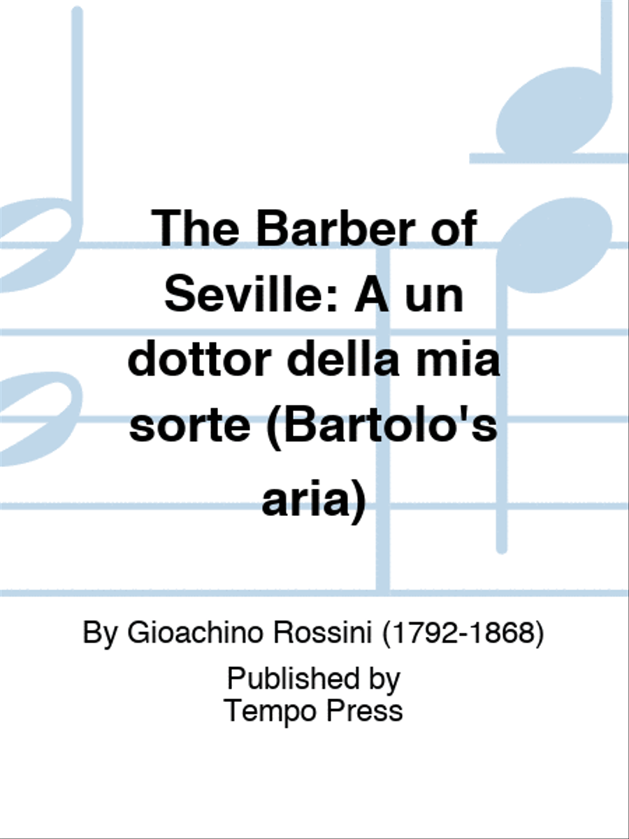 BARBER OF SEVILLE, THE: A un dottor della mia sorte (Bartolo's aria) Voice Solo scores gallery preview page 1