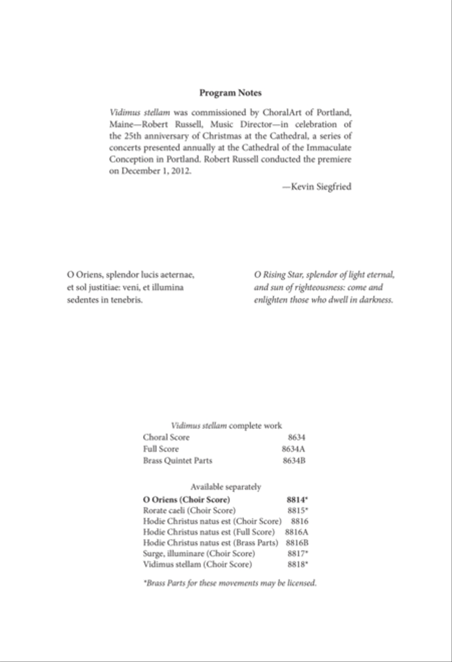 O Oriens from Vidimus stellam Divisi scores gallery preview page 2
