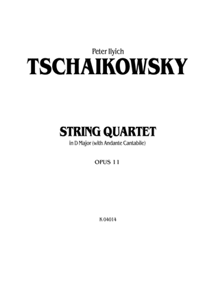 Book cover for String Quartet in D Major, Op. 11: 2nd Violin
