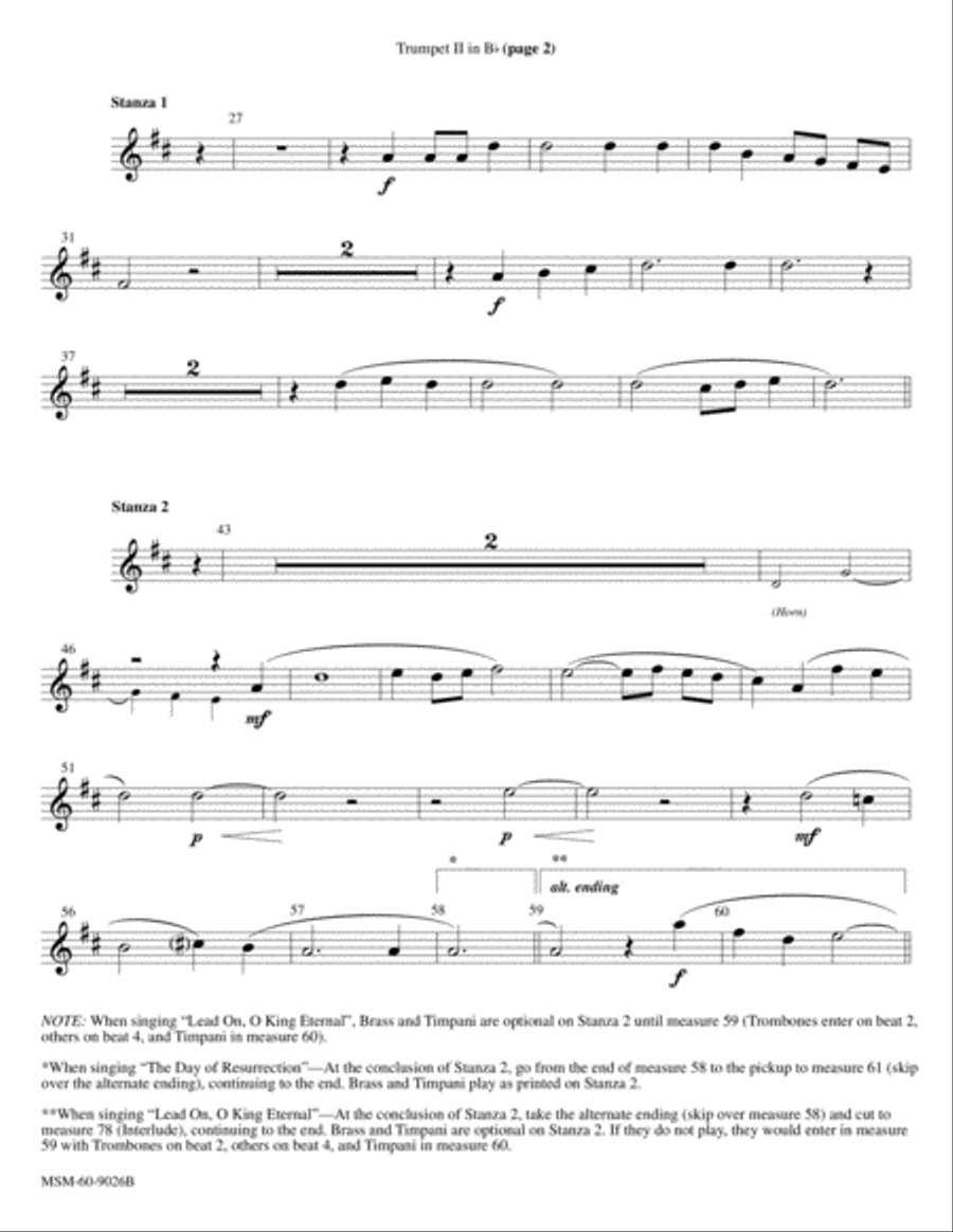 The Day of Resurrection Lead On, O King Eternal Choir scores gallery preview page 5