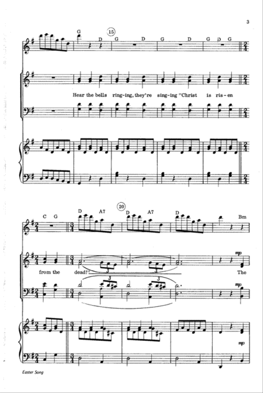 The Easter Song The Easter Song 4-Part scores gallery preview page 3