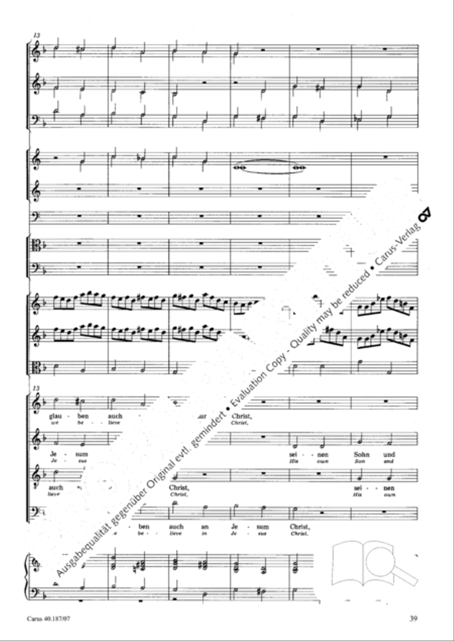 We all believe in one true God (Wir glauben all an einen Gott) 4-Part scores gallery preview page 40
