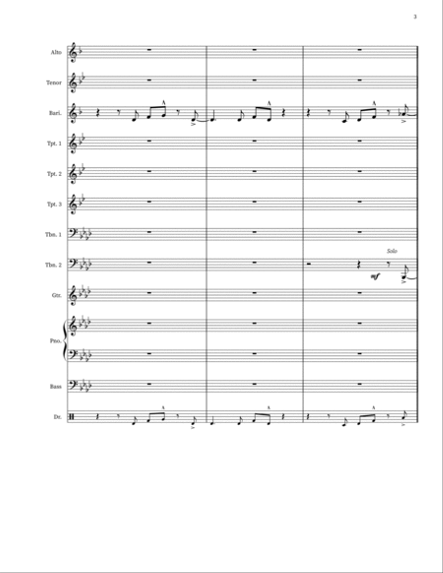 Moanin' Moanin' Jazz Ensemble scores gallery preview page 3
