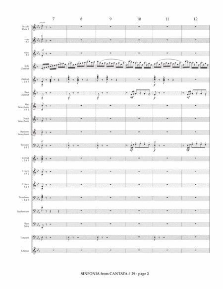 Bach, J.S. (arr. Reisteter): Sinfonia to Cantata #29 for Solo Clarinet and Concert Band