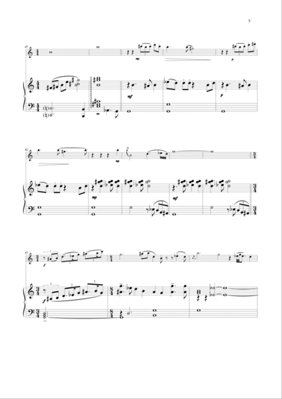 Orientations for flute and piano Orientations for flute and piano Flute scores gallery preview page 5